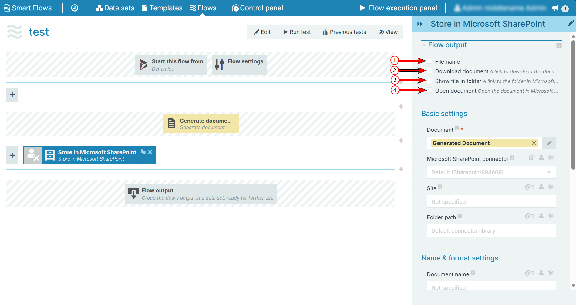 Store in Sharepoint Flow Output.png