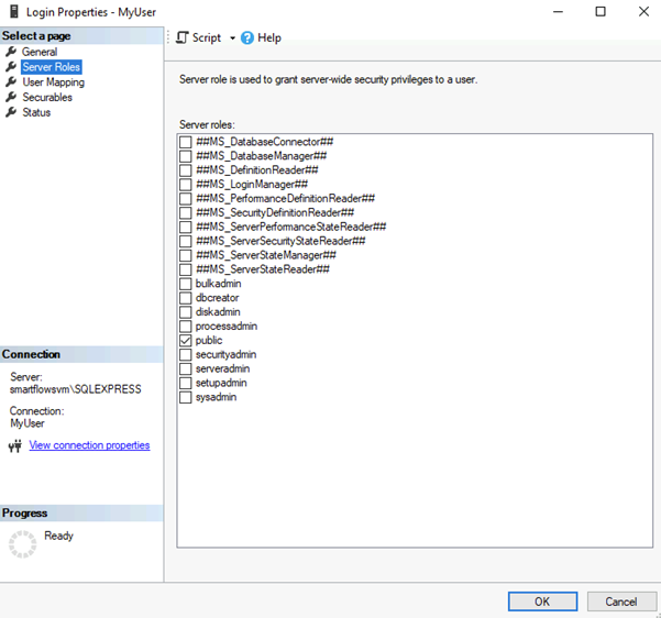 Screenshot showing SSMS Object Explorer with New Database.png