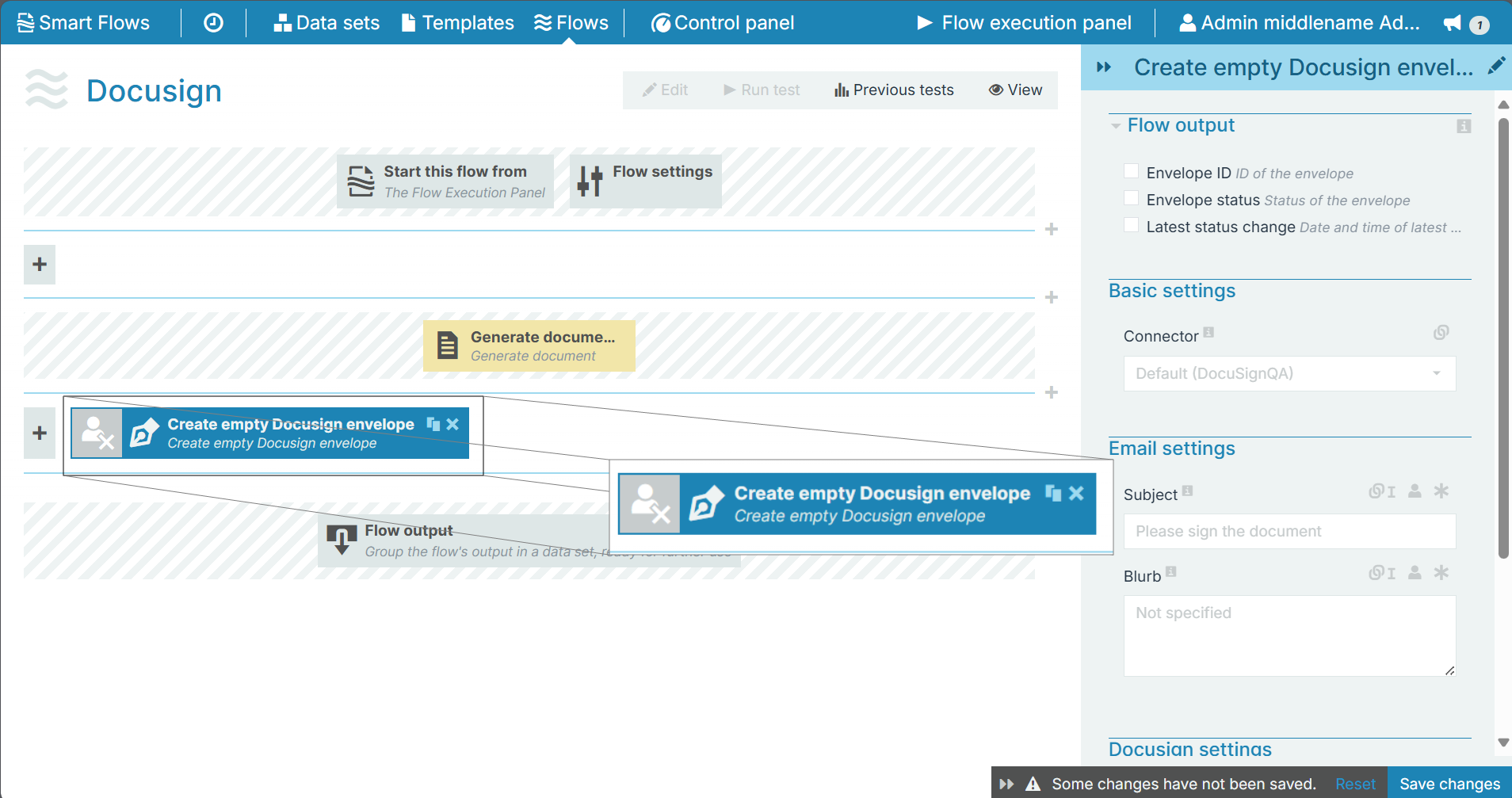 create empty docusign envelope.bmp